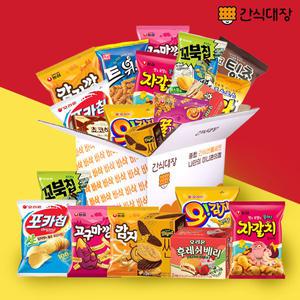 [간식대장] 간식 선물 추천! 아이어른 누구나 좋아하는 과자! 까까 실속형 혼합세트 13종
