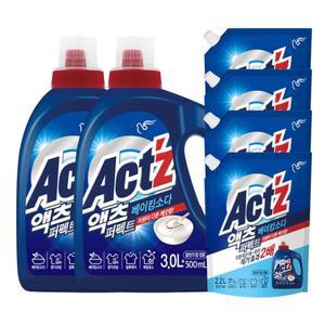 액츠 퍼펙트 액체 세탁세제 베이킹소다 3.5L x 2개 + 리필 2.2L x 4개