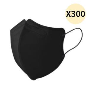 숨편한하루 새부리형 일회용 마스크 대형 블랙 5P X60