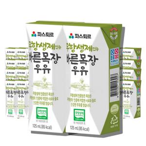 파스퇴르 무항생제 바른목장 우유 125ml 48개