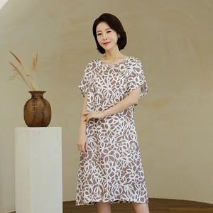 [데드라][프리미엄 인견] 화이트가오리풍기포인견원피스 OPD3010 (~99size)