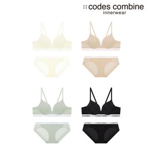 [코데즈컴바인이너웨어](강남점)노와이어 더블윙  브라세트 4종택1 (CDWBR153+CDWBP153)