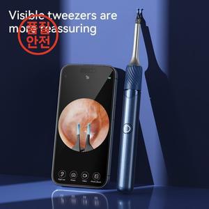 무선 wifi 내시경 핀셋이있는 스마트 시각적 귀 청소기 검 이경 Earpick 왁스 제거 카메라 건강 관리