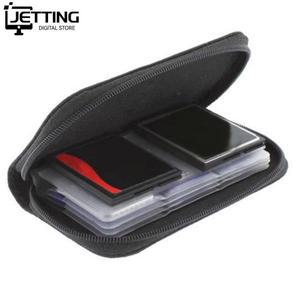1PC 블랙 22 SDHC MMC CF 마이크로 SD 메모리 카드 보관함 지퍼 파우치 케이스 보호대 홀더 지갑