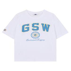 남여공용 GSW 하드우드 클래식 팀 아치 그래픽 반팔 티셔츠_N232TS072P