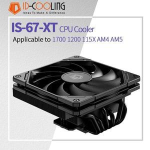 ID 냉각 IS-67-XT 6 히트 파이프 CPU 쿨러 유압 베어링 저소음 팬 푸시형 에어 라디에이터(열 페이스트 포