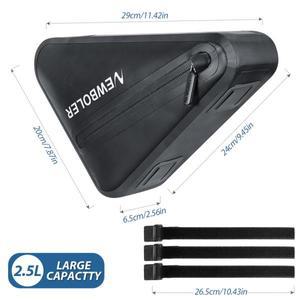 NEWBOLER  방수 사이클링 튜브 2.5L MTB 도로 자전거 삼각형 프레임 앞 파니에