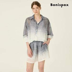 [보니스팍스](의정부점)쉬폰 그라데이션 셔츠 하프 팬츠 투피스 (XP7ST003M0)