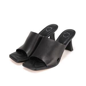 바바라 양가죽 토오픈 데일리 여성 뮬 샌들 7cm_BBH466