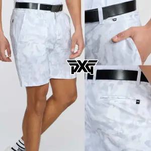 PXG 남성골프웨어 페어웨이 카모 흰색 골프 쇼츠 반바지