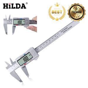 HILDA 0-150mm 버니어 캘리퍼스 디지털 전자 6 인치 마이크로미터 측정 도구