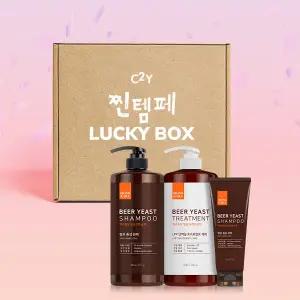 C2Y 모노카라 맥주효모 샴푸 1000ml 1개 + 트리트먼트 1000ml 1개 + 200ml 1개 헤어케어 세트