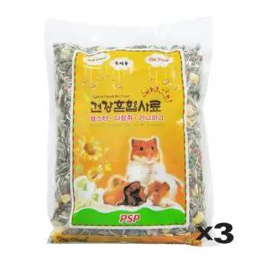 건강 혼합사료 600g X3 햄스터 다람쥐 기니피그 영양