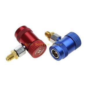 462A 2X R1234YF 빠른 커플러 어댑터 매니 폴드 커넥터 고속도로 및 로우 사이드 세트