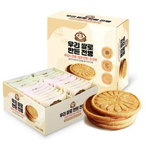 슈퍼맘 우리쌀로 만든 전병 576g(24입) 흑임자8+땅콩8+김8