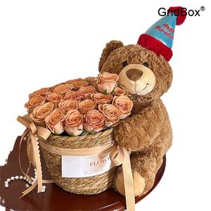유치원 졸업식 꽃다발 곰돌이 인형 GirdBox 조화 부케 생일 선물 여자친구 친구 발렌타