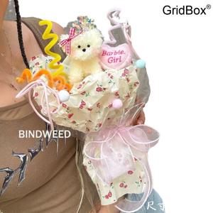졸업식꽃다발 GirdBox 생일선물 여자친구 크리에이티브 귀여운 강아지 인형꽃다발