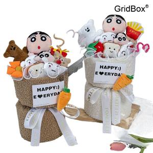 졸업식꽃다발 GirdBox 크레용신인형꽃 학사모꽃다발 성인식졸업기념 중고등학교졸업선