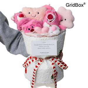 스타더스트 루 벨 인형 카툰 스트로베리 베어 꽃다발GirdBox 선물 소녀 피규어 생일선