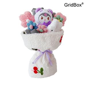 창의적인 선물 산리오 캐릭터 GirdBox 꽃다발 귀여운 쿠로미 인형 꽃다발 기념일 선물