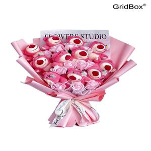 졸업식꽃다발 GirdBox 딸기곰 인형 생일 선물 여자친구 친구 스타베어 교사날 선물 꽃
