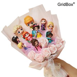 졸업식꽃다발 창의적인 엘사 인형 GirdBox 꽃다발 여아 초등학생 딸 생일선물 어린이날