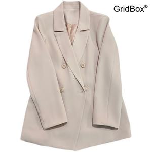 핑크 고급감 트위드 여성 정장 자켓 GirdBox 봄 가을 캐주얼 세련 오피스룩 정장 투피