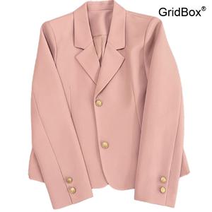 여성 봄 가을 캐주얼 크롭자켓 GirdBox 숏 여성정장 치마정장 세트 GirdBox