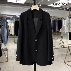 여성 봄가을 캐주얼 정장 자켓 트위드 재킷 GirdBox 드레이프 슬림핏 오피스룩 하객룩