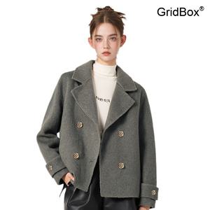 여성정장 트위드 투피스 그레이 GirdBox 루즈핏 캐주얼 세트 자켓 코트