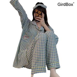 빅사이즈잠옷 여성 GirdBox 짱구잠옷 긴팔 파자마 세트 홈웨어