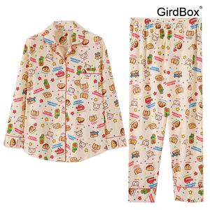 짱구잠옷 GirdBox 빅사이즈 여성 순면 파자마 홈웨어 세트