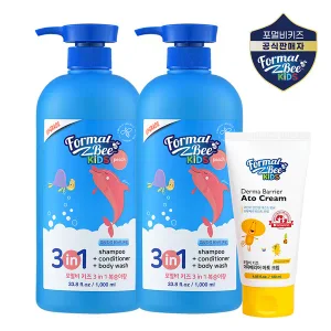 포멀비 키즈 3in1 복숭아향 1000ml 2개 + 아토크림 120ml