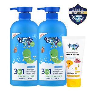 포멀비 키즈 3in1 사과향 1000ml 2개 + 아토크림 120ml