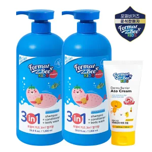 포멀비 키즈 3in1 딸기향 1000ml 2개 + 아토크림 120ml