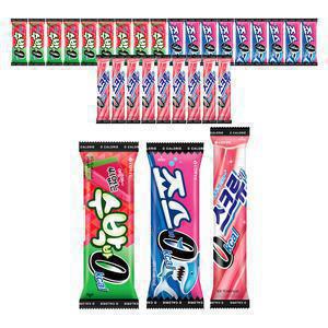 [슈팅냉동] 씨없는 수박바 0칼로리 75ml, 10개+스크류바 0칼로리 75ml, 10개+죠스바 0
