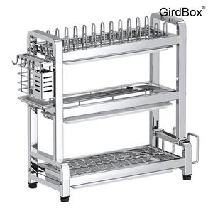 스텐식기건조대 GirdBox 주방용 다기능 싱크대선반 물빠짐트레이