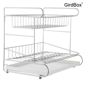 GirdBox 스텐식기건조대 2단 주방 싱크대 선반 물빠짐트레이