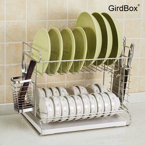 GirdBox 스텐식기건조대 2단 주방 싱크대 선반 다용도 그릇건조대