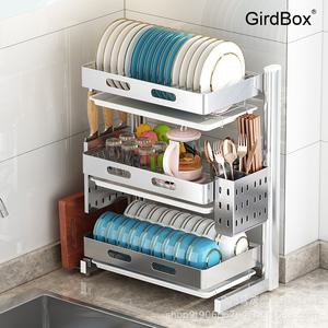 스텐304 GirdBox 식기건조대 3단 싱크대 선반 주방 정리대