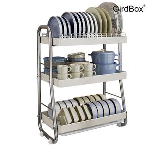 스텐식기건조대 GirdBox 주방용 다기능 그릇정리대 물빠짐트레이