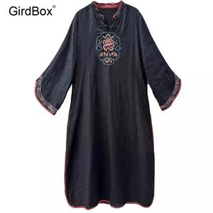 생활한복 개량한복 여름철릭원피스 GirdBox 자수 허리치마 데일리