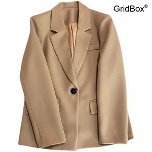 여성 정장 자켓 카키색 GirdBox 봄 가을 신상 데일리 캐주얼 스타일