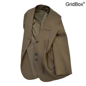 여성정장자켓 GirdBox 캐주얼 봄가을 코트 스트리트패션 벨벳 슬림 데일리룩 양복