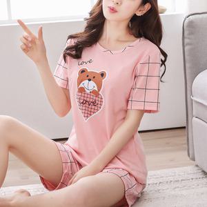쉬블림로브 (반팔+}반바지) 여성 홈웨어 캐릭터 잠옷 세트 GGWD0550