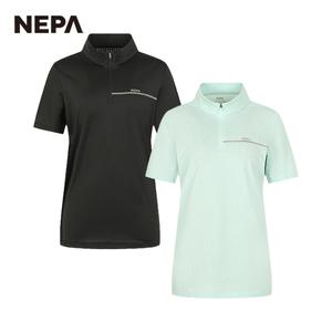 네파 여성 피크 반팔 집업 티셔츠 7J45400
