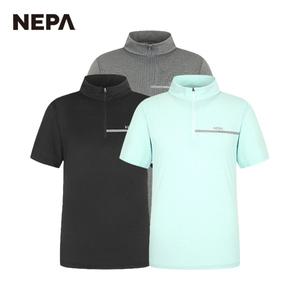 네파 남성 피크 반팔 집업 티셔츠 7J35400