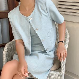 벨나 노카라 트위드 자켓 여름 여성 하객룩 데이트룩