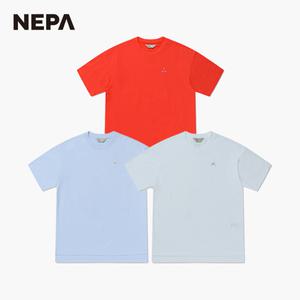 네파 여성 C-TR 롱기장 반팔 라운드티 (루즈핏) 7I45361