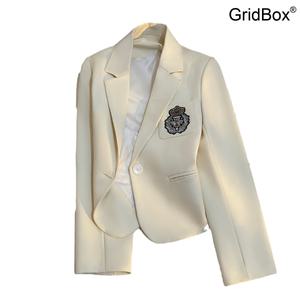 크롭자켓정장 여성바지 세트 GirdBox 미니멈 봄트위드투피스 잇미샤셋업 화이트정장 오